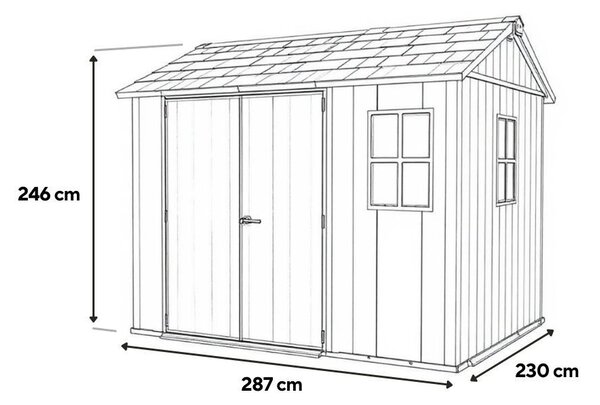 Apex 7,5x9/9x7,5 műanyag kerti ház