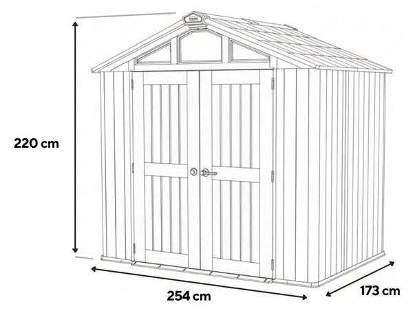 Stronghold 8x6 műanyag kerti ház