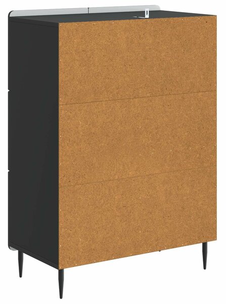 VidaXL Széf Fekete 66 x 34,5 x 91,5 cm Szerelt Fa