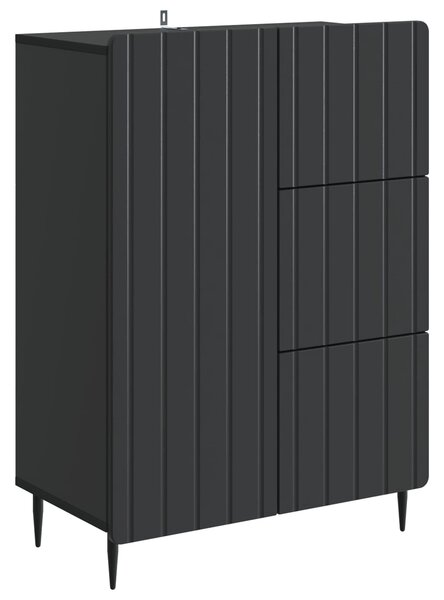 VidaXL Széf Fekete 66 x 34,5 x 91,5 cm Szerelt Fa