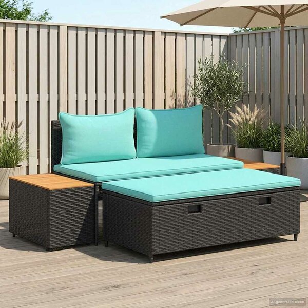 VidaXL Kültéri kanapé szett 4 -Seater 4 pcs 55 x 30 x 39 cm