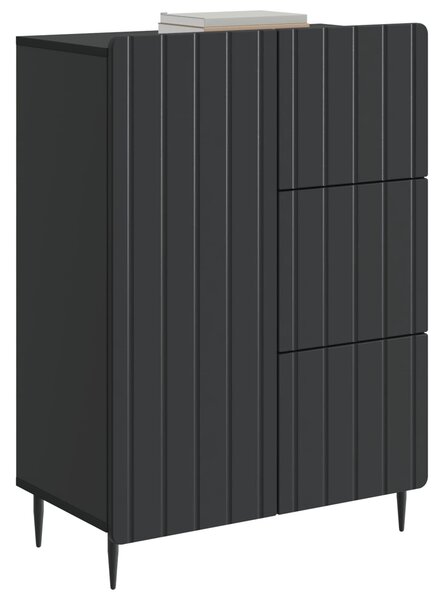 VidaXL Széf Fekete 66 x 34,5 x 91,5 cm Szerelt Fa
