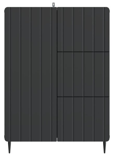 VidaXL Széf Fekete 66 x 34,5 x 91,5 cm Szerelt Fa