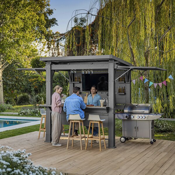 Bar-b-q gazebo műanyag kerti pavilon