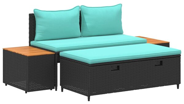 VidaXL Kültéri kanapé szett 4 -Seater 4 pcs 55 x 30 x 39 cm