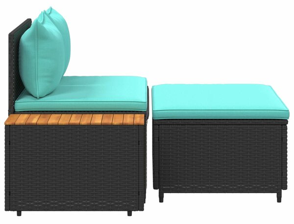 VidaXL Kültéri kanapé szett 4 -Seater 4 pcs 55 x 30 x 39 cm