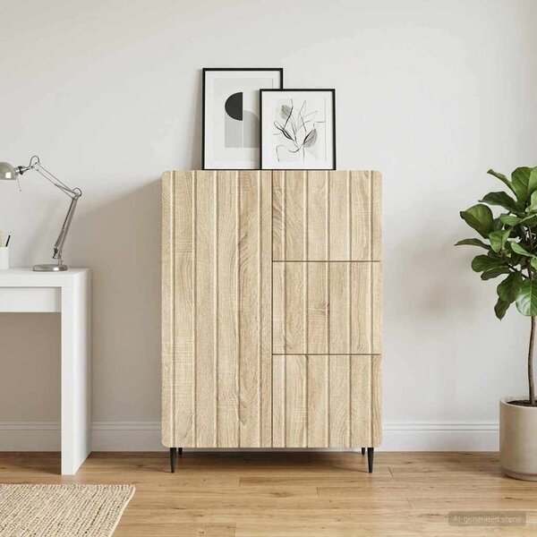 VidaXL Széf Sonoma Tölgy 66 x 34,5 x 91,5 cm Szerelt Fa