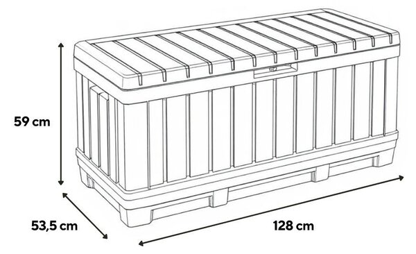 Decocoat kentwood műanyag kerti tároló 350l