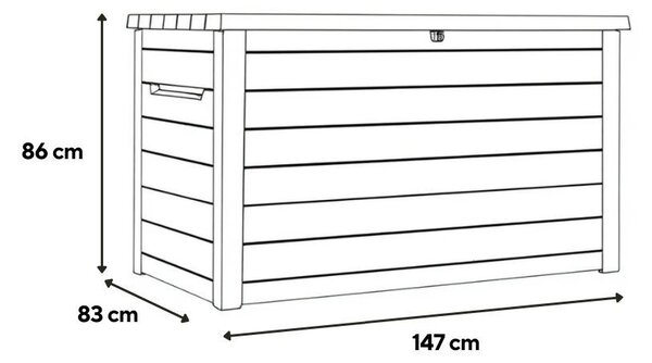 Decocoat műanyag kerti láda 870 l