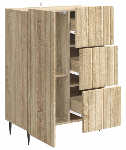 VidaXL Széf Sonoma Tölgy 66 x 34,5 x 91,5 cm Szerelt Fa