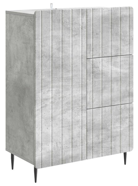 VidaXL Széf Betonszürke 66 x 34,5 x 91,5 cm Szerelt Fa