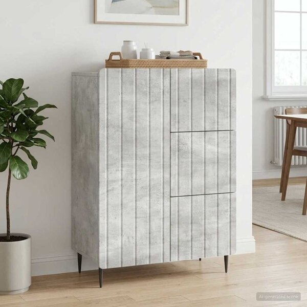 VidaXL Széf Betonszürke 66 x 34,5 x 91,5 cm Szerelt Fa