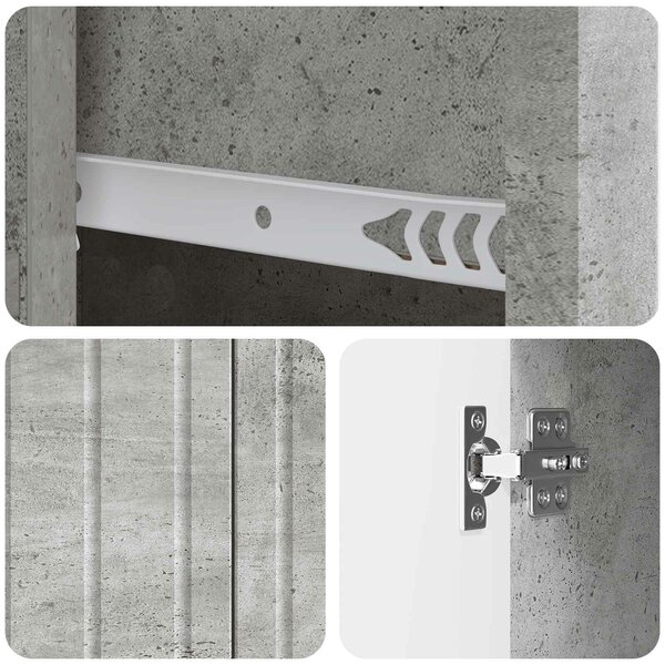 VidaXL Széf Betonszürke 66 x 34,5 x 91,5 cm Szerelt Fa