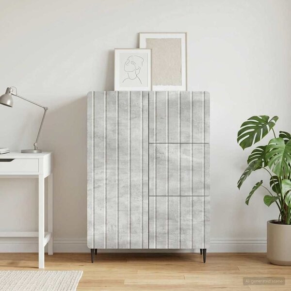 VidaXL Széf Betonszürke 66 x 34,5 x 91,5 cm Szerelt Fa