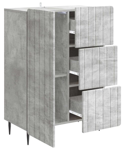 VidaXL Széf Betonszürke 66 x 34,5 x 91,5 cm Szerelt Fa