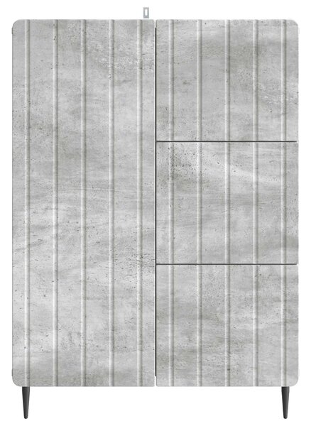 VidaXL Széf Betonszürke 66 x 34,5 x 91,5 cm Szerelt Fa