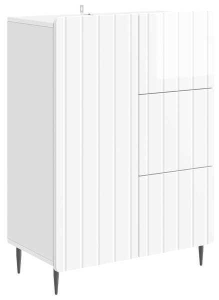 VidaXL Széf Magasfényű Fehér 66 x 34,5 x 91,5 cm Szerelt Fa