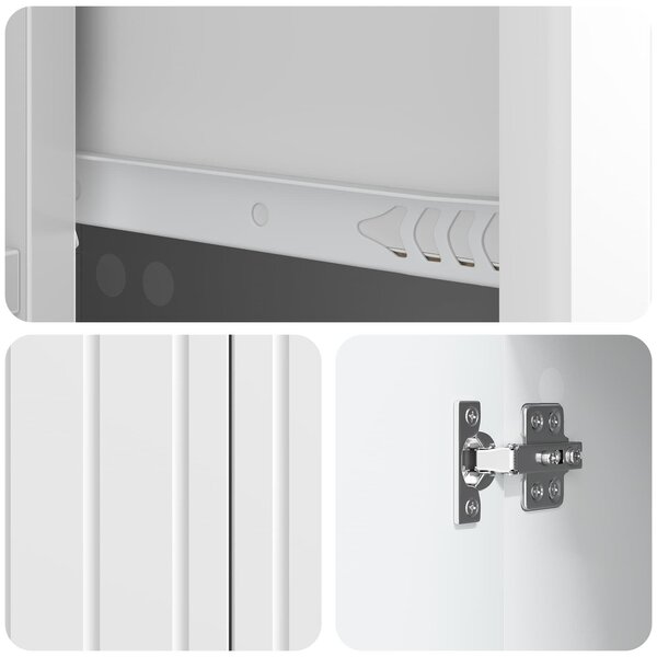 VidaXL Széf Magasfényű Fehér 66 x 34,5 x 91,5 cm Szerelt Fa