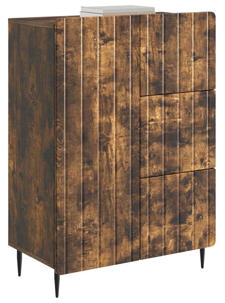 VidaXL Széf Füstös Tölgy 66 x 34,5 x 91,5 cm Szerelt Fa