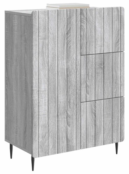 VidaXL Széf Szürke Sonoma 66 x 34,5 x 91,5 cm Szerelt Fa