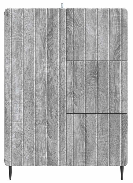 VidaXL Széf Szürke Sonoma 66 x 34,5 x 91,5 cm Szerelt Fa