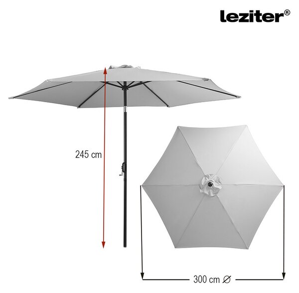 Solari kerti napernyő piros 300 cm