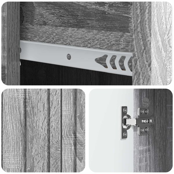 VidaXL Széf Szürke Sonoma 66 x 34,5 x 91,5 cm Szerelt Fa