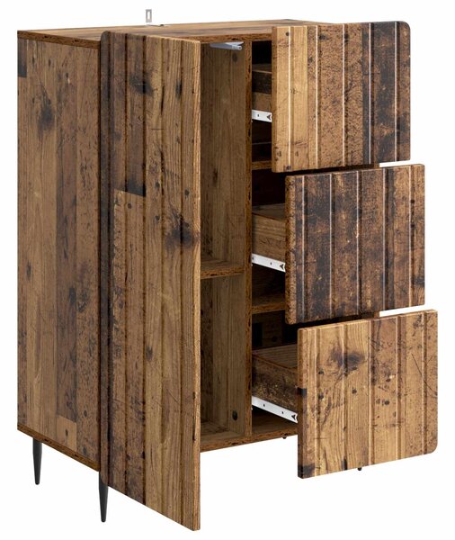 VidaXL Széf Antik Fa 66 x 34,5 x 91,5 cm Szerelt Fa