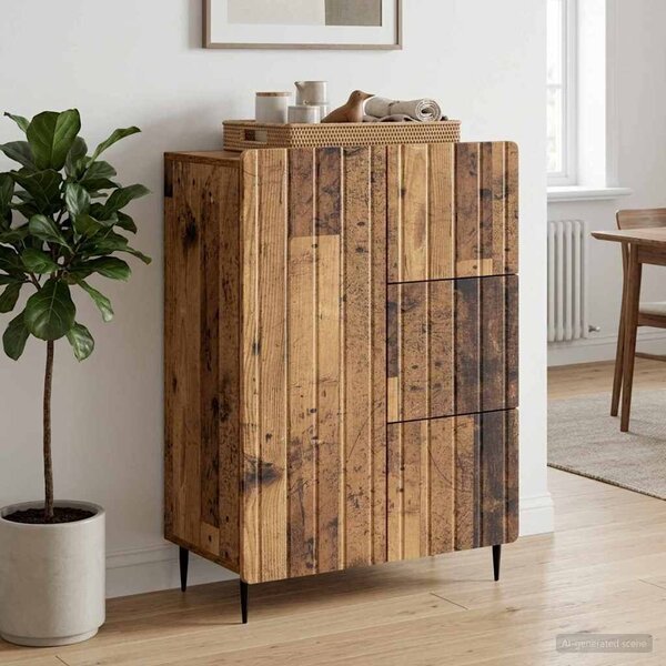 VidaXL Széf Antik Fa 66 x 34,5 x 91,5 cm Szerelt Fa