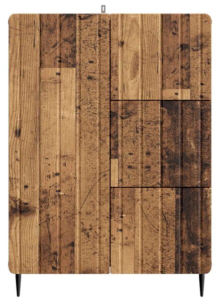 VidaXL Széf Antik Fa 66 x 34,5 x 91,5 cm Szerelt Fa