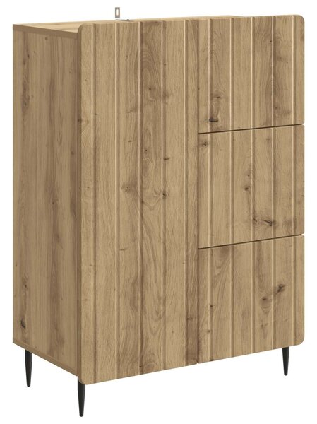 VidaXL Széf Kézműves Tölgy 66 x 34,5 x 91,5 cm Szerelt Fa