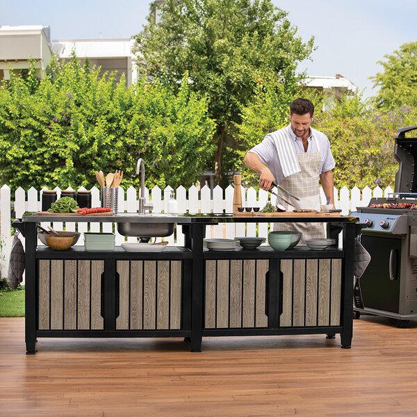 Decocoat unity chef műanyag kerti grill asztal 415l