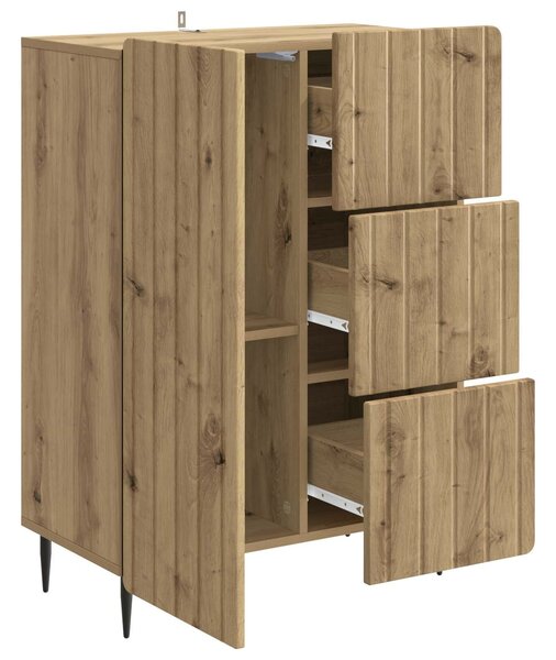 VidaXL Széf Kézműves Tölgy 66 x 34,5 x 91,5 cm Szerelt Fa