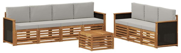 VidaXL Ülőgarnitúrák párnával 8 pcs Tömör Akácfa