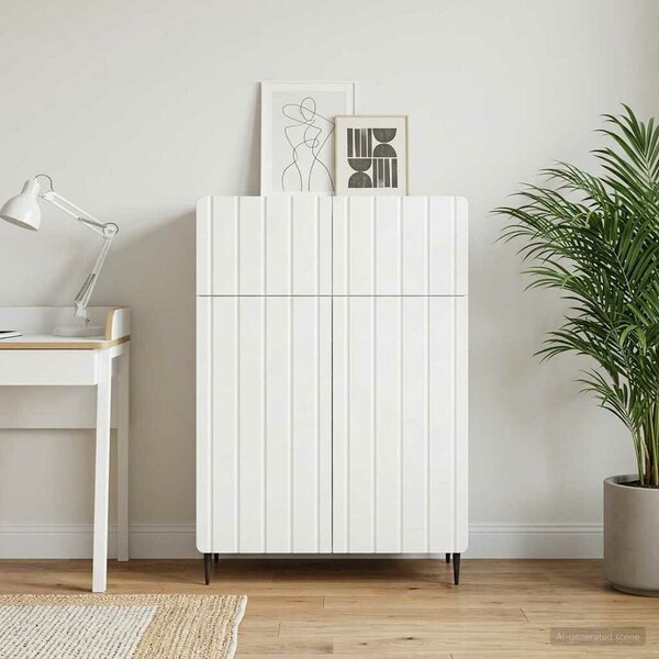 VidaXL Széf Fehér 66 x 34,5 x 92 cm Szerelt Fa