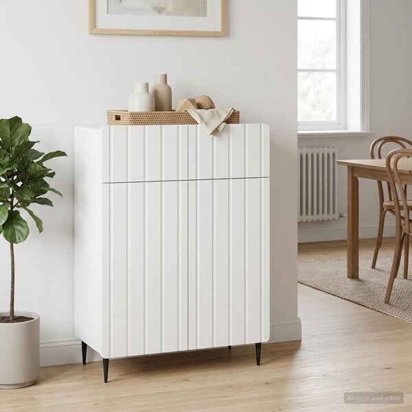 VidaXL Széf Fehér 66 x 34,5 x 92 cm Szerelt Fa