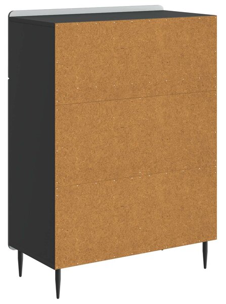 VidaXL Széf Fekete 66 x 34,5 x 92 cm Szerelt Fa