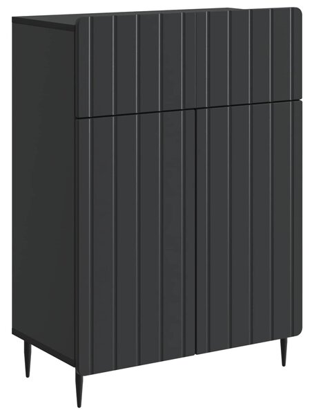 VidaXL Széf Fekete 66 x 34,5 x 92 cm Szerelt Fa