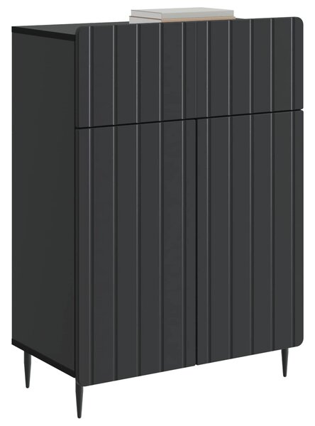 VidaXL Széf Fekete 66 x 34,5 x 92 cm Szerelt Fa