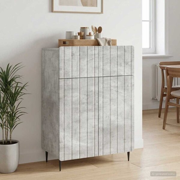 VidaXL Széf Betonszürke 66 x 34,5 x 92 cm Szerelt Fa