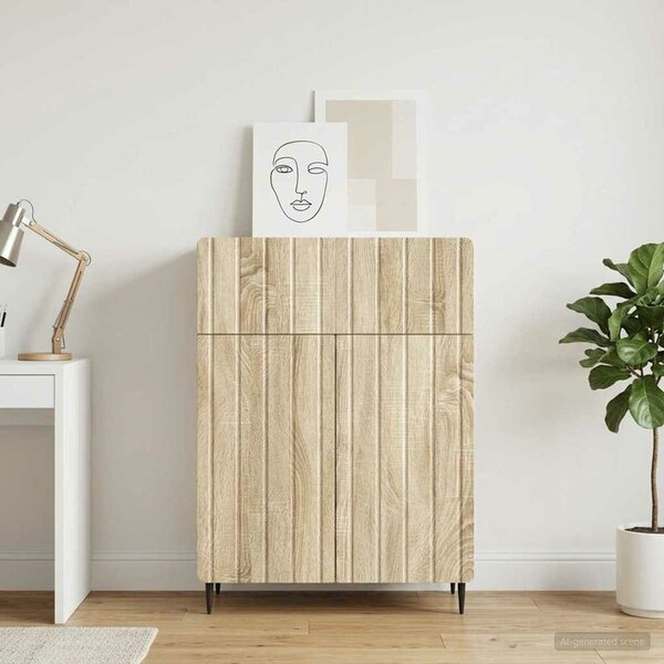 VidaXL Széf Sonoma Tölgy 66 x 34,5 x 92 cm Szerelt Fa