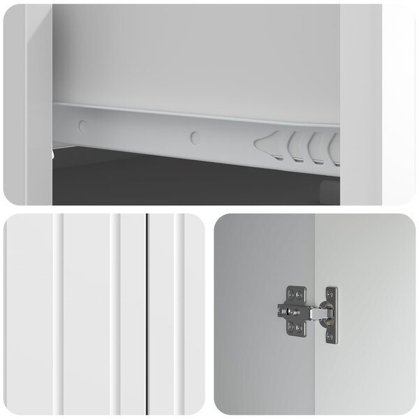 VidaXL Széf Magasfényű Fehér 66 x 34,5 x 92 cm Szerelt Fa