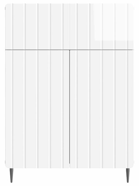 VidaXL Széf Magasfényű Fehér 66 x 34,5 x 92 cm Szerelt Fa