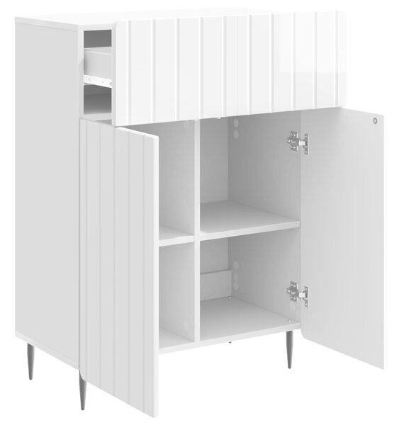 VidaXL Széf Magasfényű Fehér 66 x 34,5 x 92 cm Szerelt Fa