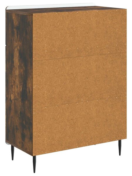 VidaXL Széf Füstös Tölgy 66 x 34,5 x 92 cm Szerelt Fa