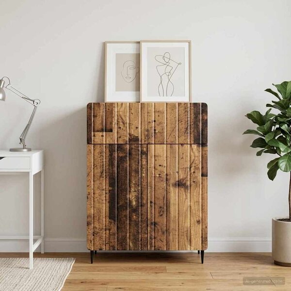 VidaXL Széf Antik Fa 66 x 34,5 x 92 cm Szerelt Fa