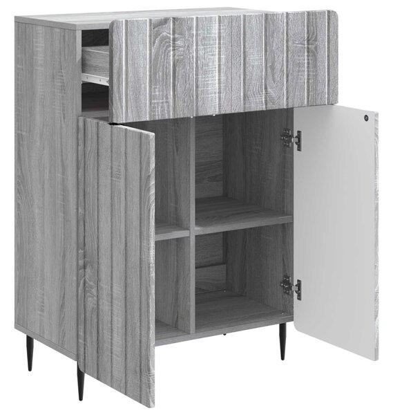 VidaXL Széf Szürke Sonoma 66 x 34,5 x 92 cm Szerelt Fa