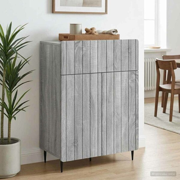 VidaXL Széf Szürke Sonoma 66 x 34,5 x 92 cm Szerelt Fa