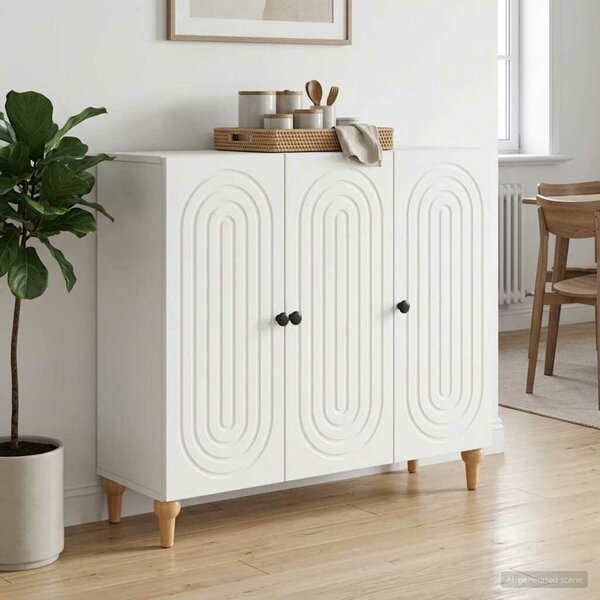 VidaXL Széf Fehér 89 x 34,5 x 80 cm Szerelt Fa