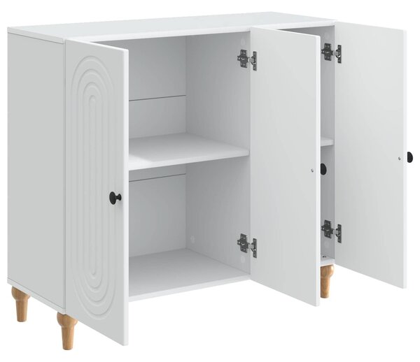 VidaXL Széf Fehér 89 x 34,5 x 80 cm Szerelt Fa
